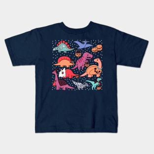 Cute halloween dinosaurs Kids T-Shirt